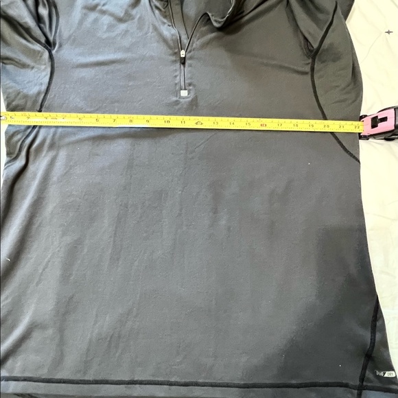 CHAMPION DARK GRAY PULLOVER ACTIVEWEAR/ RUNNING LONG SLEEVE 1/4 ZIP SHIRT #96 - Picture 4 of 6